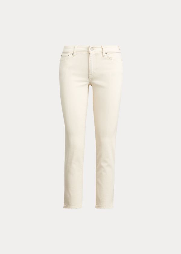 Jeans Ralph Lauren Mujer Creme Azules - Premier Straight Ankle - EPCDJ2063